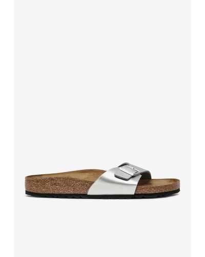 Birkenstock Madrid Leather Flat Sandals - White