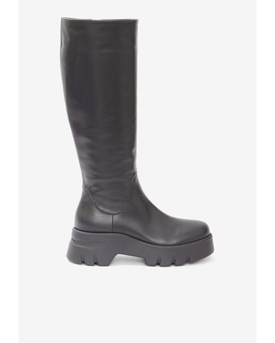 Gianvito Rossi Montey Knee-High Leather Boots - Black