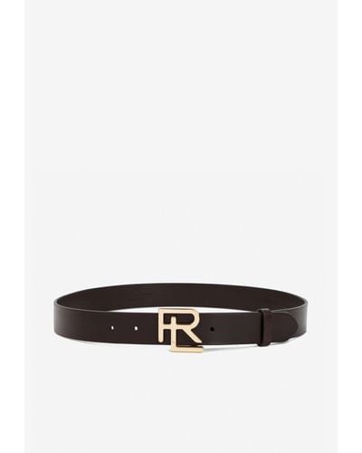 Ralph Lauren Rl Buckle Leather Belt - White