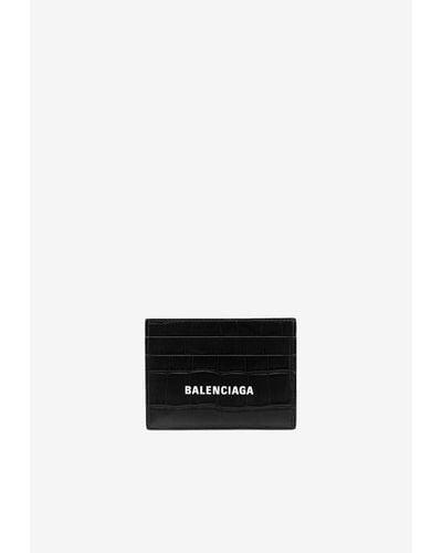 Balenciaga Logo Print Cardholder - White