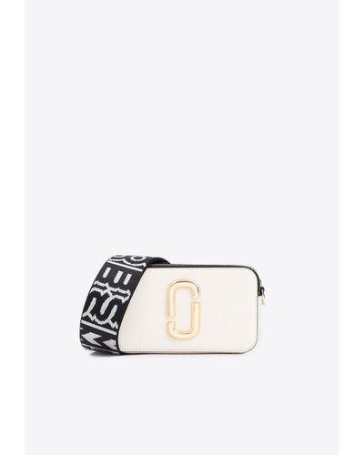Marc Jacobs The Snapshot Saffiano Leather Crossbody Bag - White