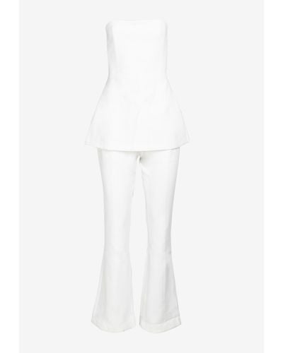 Misha Design Flor Strapless Jumpsuit - White