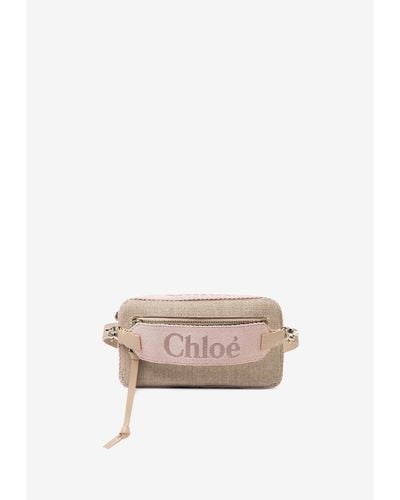 Chloé Logo Woody Belt Bag - Natural
