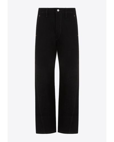 Lemaire Twisted Straight Trousers - Black