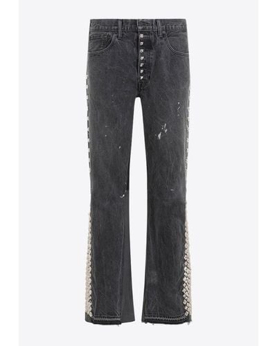 GALLERY DEPT. Studded Flared Jeans - Grey