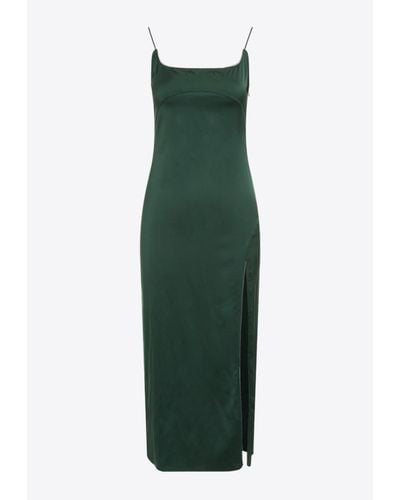 Jacquemus Notte Charm Logo Midi Dress - Green