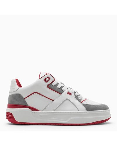 Just Don Red/white Leather Low-top Sneakers - Red