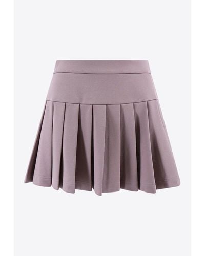 Palm Angels Pleated Mini Skirt - Purple