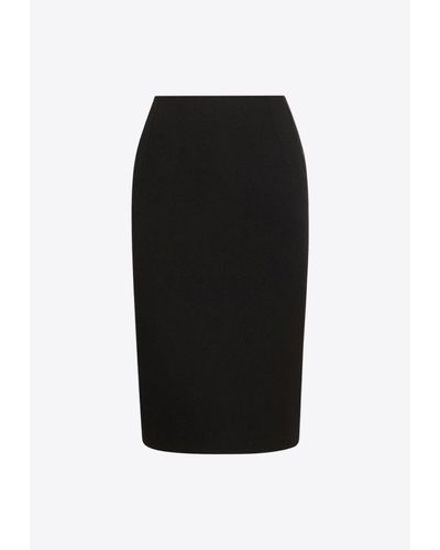 Versace Wool Pencil Skirt - Black