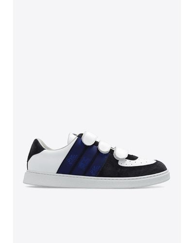Etro Stitched Panels Low-Top Sneakers - Blue