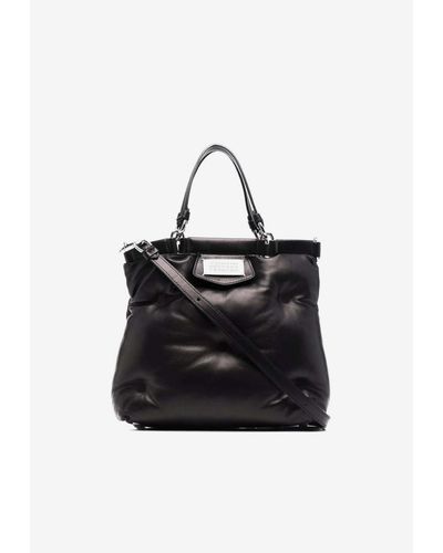 Maison Margiela Small Glam Slam Leather Tote Bag - Black