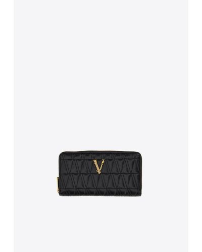 Versace Virtus Continental Wallet - White