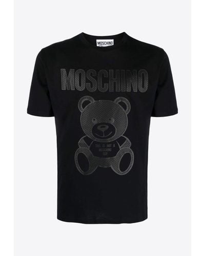 Moschino Logo Crewneck T-Shirt - Black