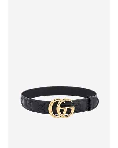 Gucci Marmont Quilted Leather Wide Belt - White