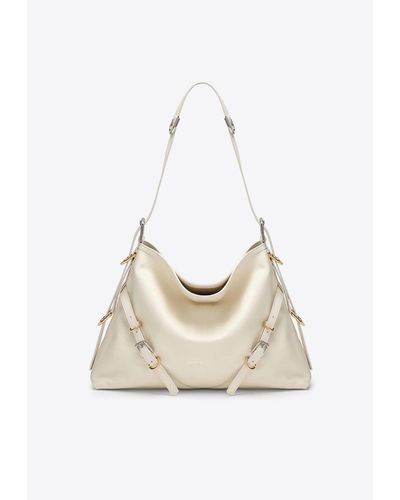 Givenchy Medium Voyou Leather Shoulder Bag - White