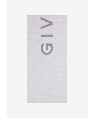 Givenchy Double Face Wool Scarf - White