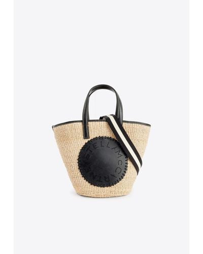 Stella McCartney Abaca Basket Tote Bag - Black