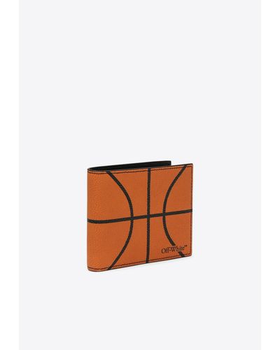 Off-White c/o Virgil Abloh Basketball Leather Bi-Fold Wallet - White