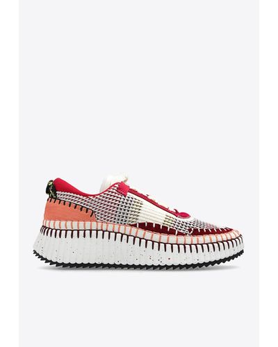 Chloé Nama Low-Top Trainers - Red