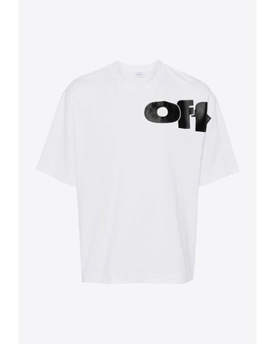 Off-White c/o Virgil Abloh Shared Logo Crewneck T-Shirt - White