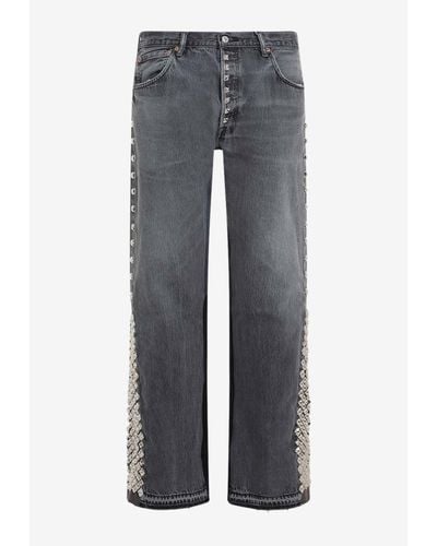 GALLERY DEPT. Studded Flare Jeans - Grey