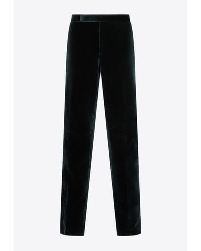 Ralph Lauren Velvet Tailored Pants - Black