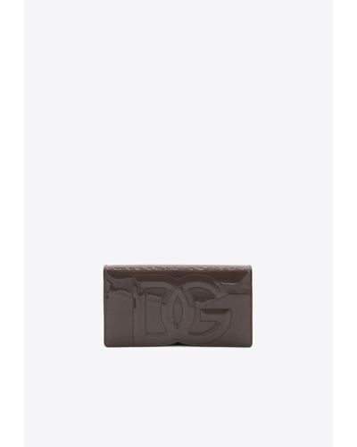 Dolce & Gabbana Dg Logo Patent Leather Clutch - White