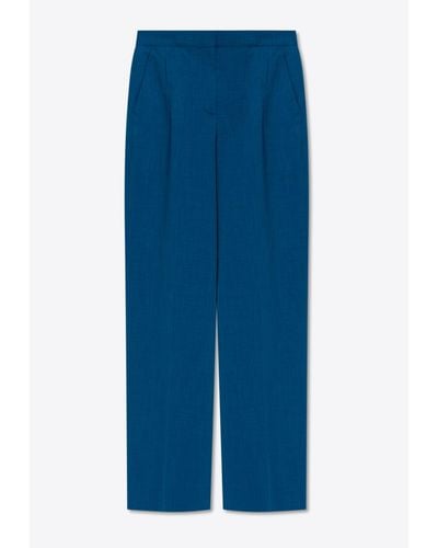Tory Burch High-Waist Tailored Pants - Blue