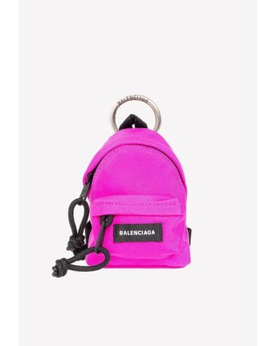 Balenciaga Micro Backpack Keyring - Pink