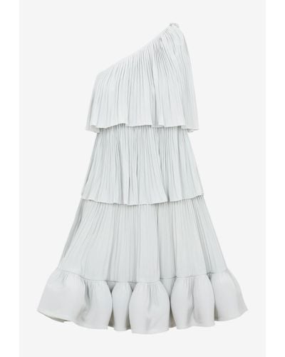 Lanvin Tiered Knee-Length Dress - White