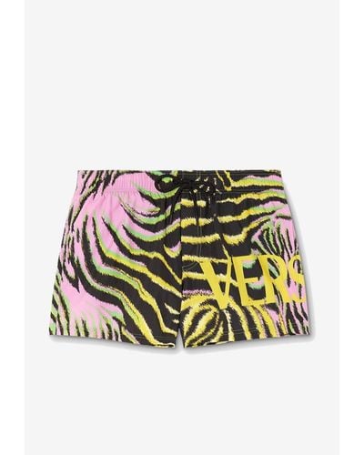 Versace Tiger Swim Shorts - Multicolour