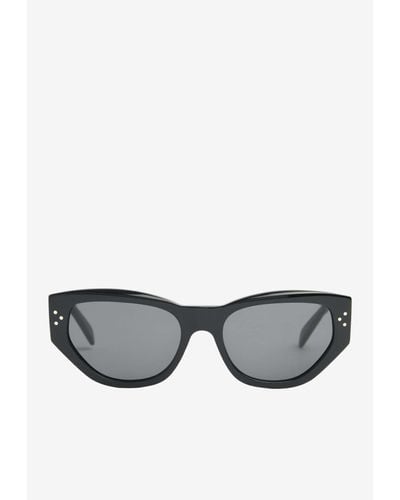 Celine Bold 3 Dots Cat-Eye Sunglasses - Gray