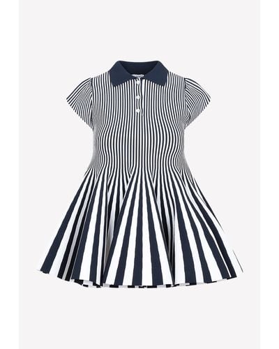 Loewe Striped Mini Dress - Blue