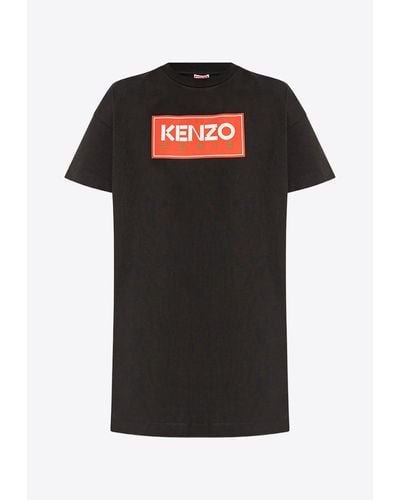 KENZO Logo Mini T-Shirt Dress - Black