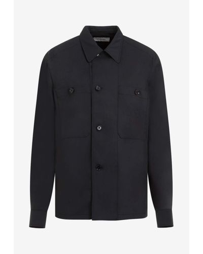 Lemaire Wool Overshirt - Blue