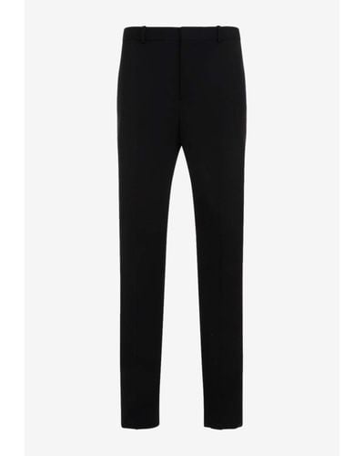 Saint Laurent Wool Tailored Pants - Black