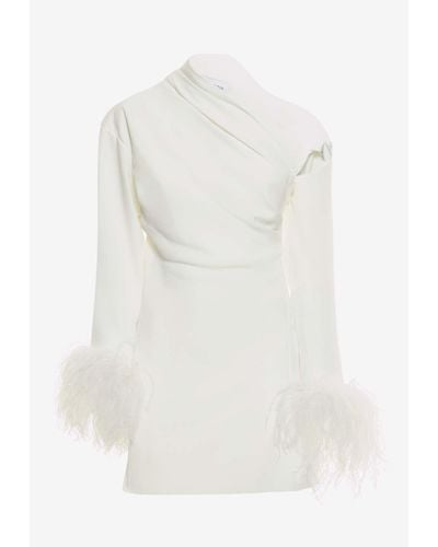 16Arlington Adelaide Feather Embellished Mini Dress - White