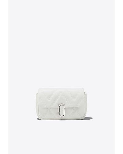 Marc Jacobs The Mini J Marc Quilted Leather Crossbody Bag - White