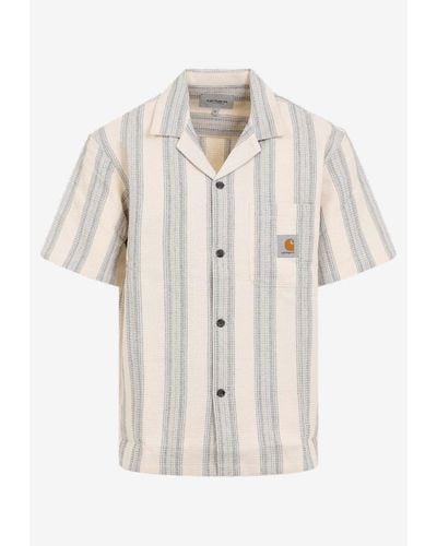 Carhartt Dodson Striped Short-Sleeved Shirt - Natural