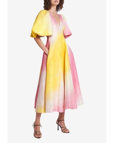 Aje. Cloud Burst Midi Dress - Multicolor