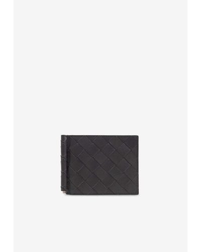 Bottega Veneta Intrecciato Bi-Fold Note Clip Wallet - White