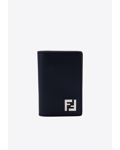 Fendi Ff Squared Bi-Fold Cardholder - Blue