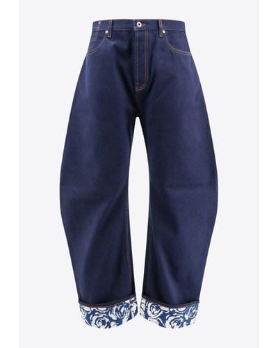Burberry Straight-Leg Jeans With Floral Detail - Blue