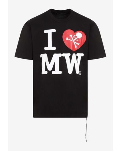Mastermind Japan I Love Mw Crewneck T-Shirt - Black