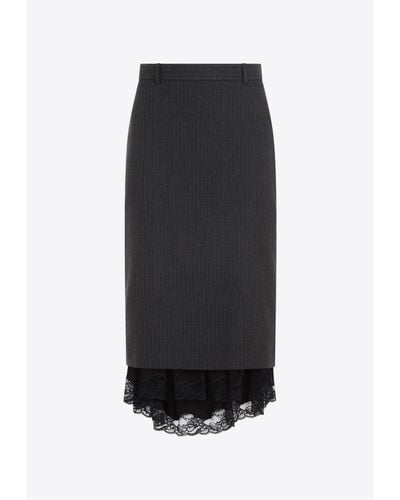Balenciaga Lingerie Tailored Maxi Skirt - Black