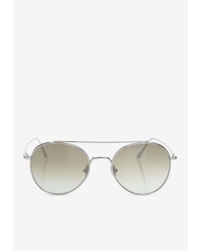 Tom Ford Declan Round-Shaped Sunglasses - Green