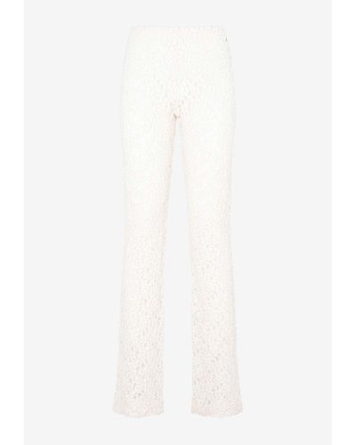 Chloé Lace Pattern Trousers - White