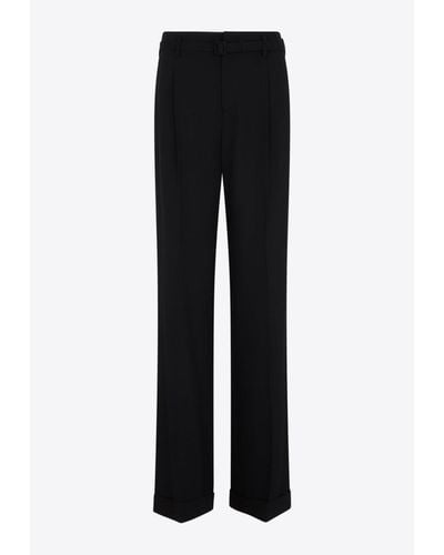 Ralph Lauren Acklie Wool Tailored Trousers - Black