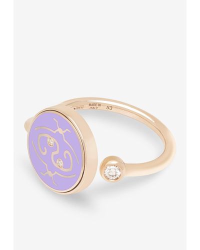 Intisars Me Oh Me Exceptional18K Rose Diamond Ring - Purple