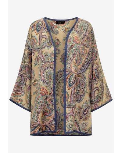 Etro Floral Print Kimono Jacket - Multicolour